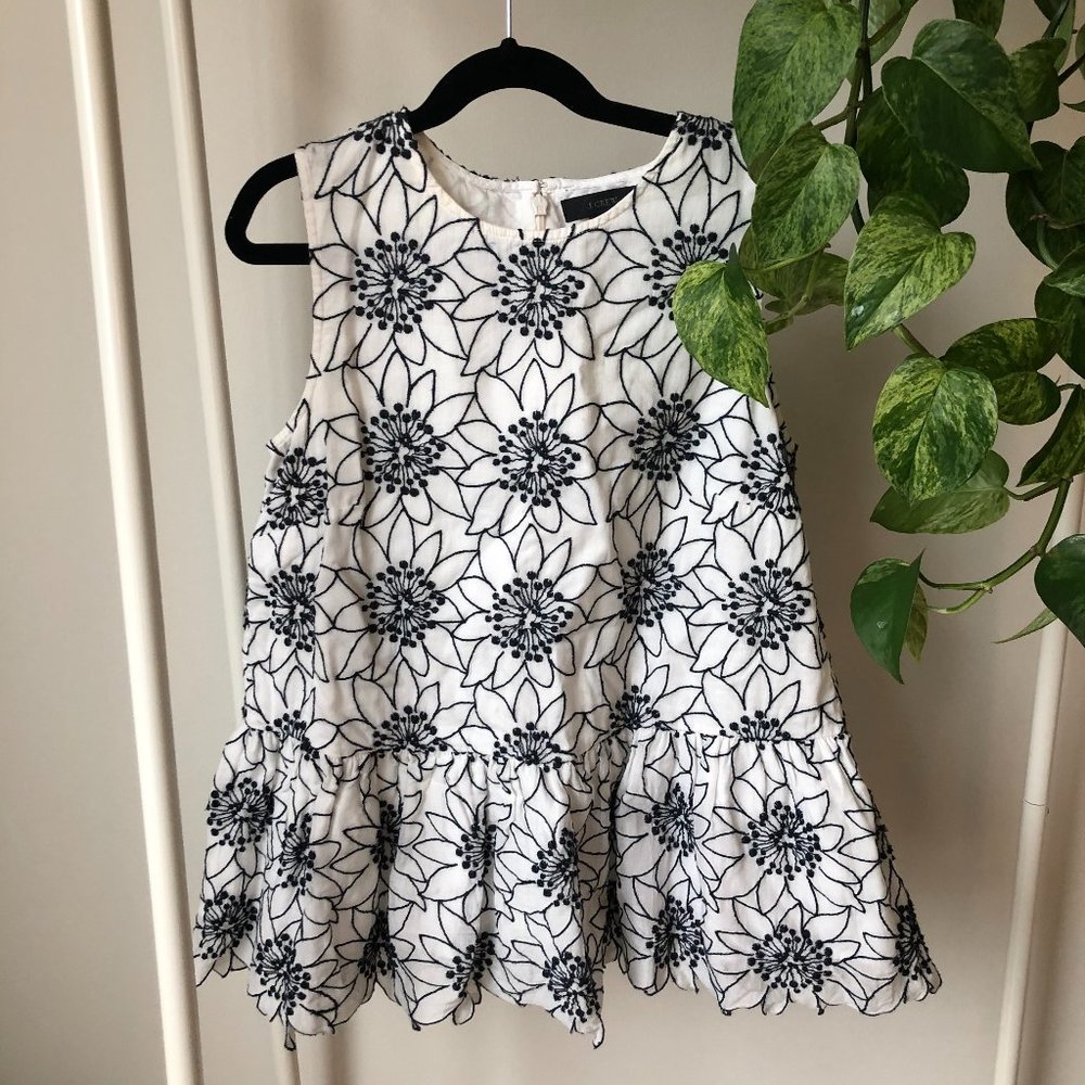 J.Crew Floral Sleveless Blouse